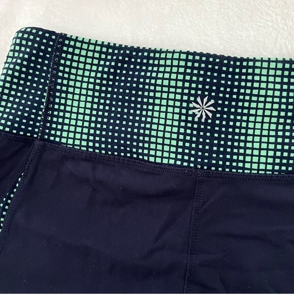Athleta Revelation Cropped Leggings in Galactic Blue Green, Size S NWOT - Picture 6 of 7